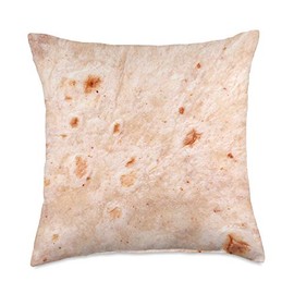 Classic Mexican Soft Taco Burrito Wrap Throw Pillow