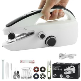 Craftask Handheld Sewing Machine for Beginners, Mini Sewing Machine for Adults Quick Stitching, Two Speed Adjustment Electric Portable Sewing Machine, DIY Home Travel