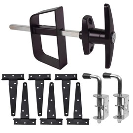 GEDSIOLD Double Door Shed Hardware Kit -Includes Window and Door/Window Hinge Set, Complete with Hinges, Latches, and T-Handle Lock -, for Gates, playrooms