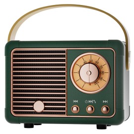 Caulikine Retro Bluetooth Speaker Gifts for Men Vintage Portable Speaker Retro Decor Birthday for Women Her Him Girls Teenage Boy Friends Old Fashioned Style Small Speaker for Home Decor(Green)