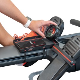TrubliFit Fan for Peloton Row - Row Phone Tray - Accessories for Peloton Row - Free Cup Holder Inserts - No Batteries or Charging Required (Peloton Row)