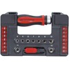 Kraftmann 20138 Socket Spanner Set with Ratchet Twist Handle for