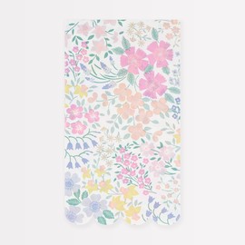 Meri Meri Flower - Servilletas de toalla de invitados (paquete de 16), gruesas y absorbentes de papel de 3 capas, ideales como servilletas desechables o toallas de mano desechables de baño, 4.3 x 7.9
