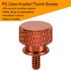 sourcing map 12pcs UNC6-32x6.5mm Knurled Thumb Screw Computer Case Threaded