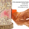 GIGULES Chicken Feeder No Waste Automatic Poultry Feeder Ports Kit