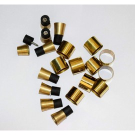 Antique Gift Hub Lot of 10 Solid Brass Spare tip and Ring for Walking Stick Cane