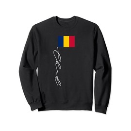 Chad Pole Flag Retro Athletic Signature Sweatshirt