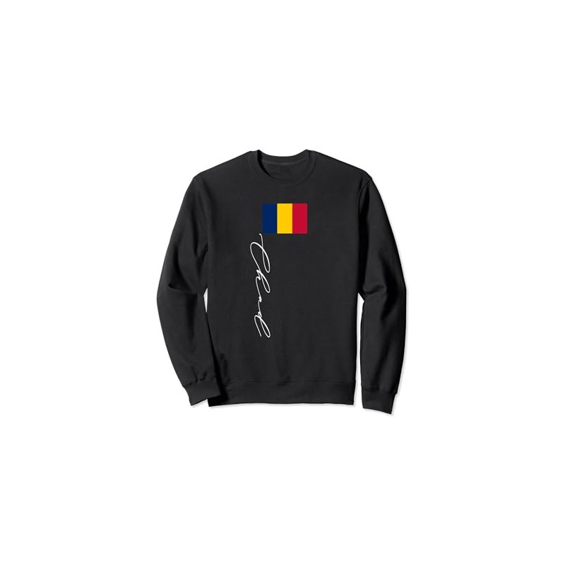 Chad Pole Flag Retro Athletic Signature Sweatshirt