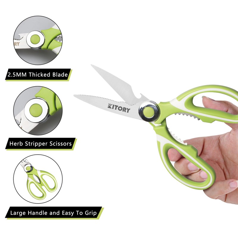 Kitory Kitchen Shears - Ultra Sharp Premium Scissors with Sheath