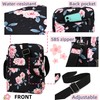 H HIKKER-LINK Flower Crossbody Bag Purse Set School Messenger Bag