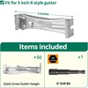 50 Pack Gutter Hangers 5 Inch Gutter Brackets with Bonus