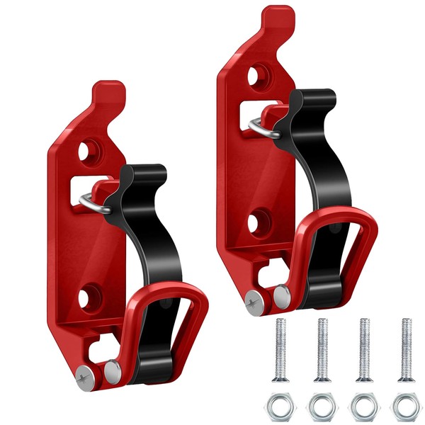 kingsea Shovel Mount for Roof Rack, 2Pcs Red Metal Rubber