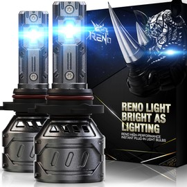 RENO 9005 Fog Lights Bulbs, HB3 9005 Light Bulb Cool Fan Fog Bulb or Off-Road Use, Plug-and-Play, Pack of 2