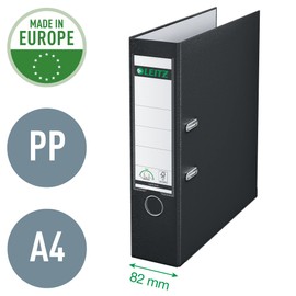 LEITZ ライツ レバーアーチファイル A4 背幅 81mm 2穴 600枚収納 ブラック 10105095