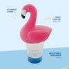 Floating Flamingo Shape Chlorine Dispenser for Pools Fits 3" Tablets