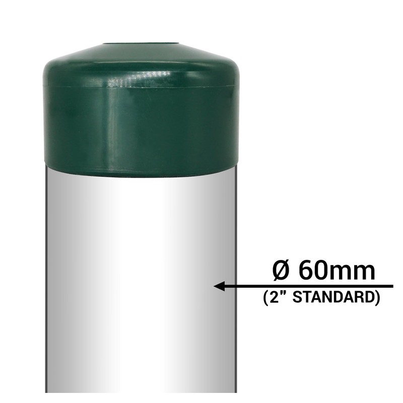 SKIR'CO RAL 6005 Fence Post Caps Round 60 mm Green