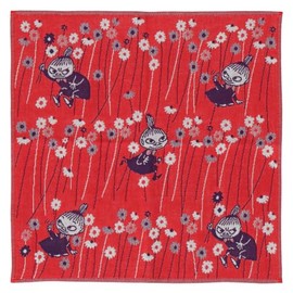 Moomin 28406510 Handkerchief Unisex Triple Gauze Handkerchief, Unisex, Little My Unisex, Adult, Red [A]