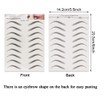 6D Simulation Eyebrow Stickers 6 Sheets/56 Pairs Hair-Like Waterproof Eyebrow