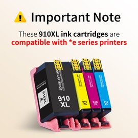 LEMERO UEXPECT 910XL Ink Cartridges Combo Pack for HP 910 910XL Ink Cartridge for HP Printers 8025e 8020 8025 8035e 8035 8028 8028e 8034e Ink cartridges,4-Pack
