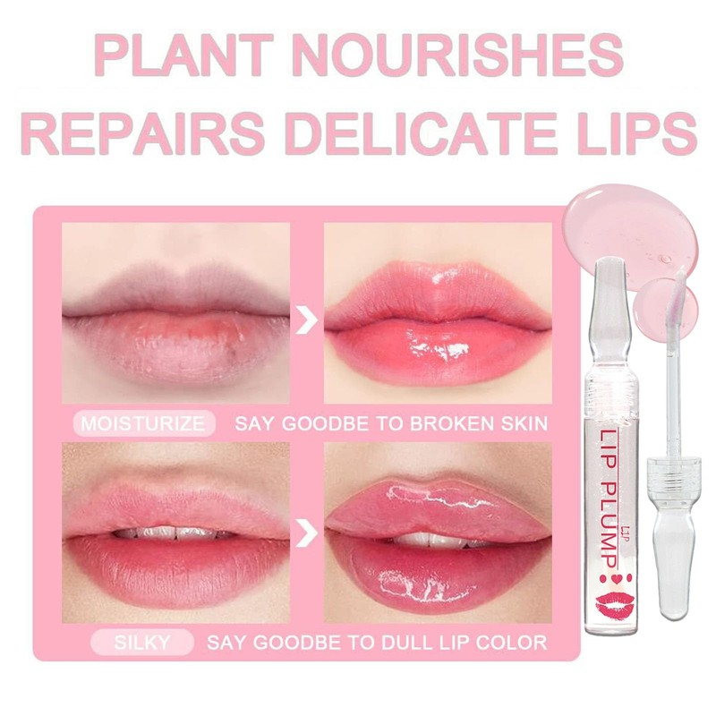 Lip Plumper, Instant Volumizing Lip Plumping Gloss, Longlasting Hydrating Moisturizing