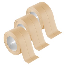 3 Rolls Caulk Tape Waterproof Sealing Self Adhesive 10.5 Feet,Caulking Sealant Strip for Bathroom Toilet Kitchen Countertop Beige