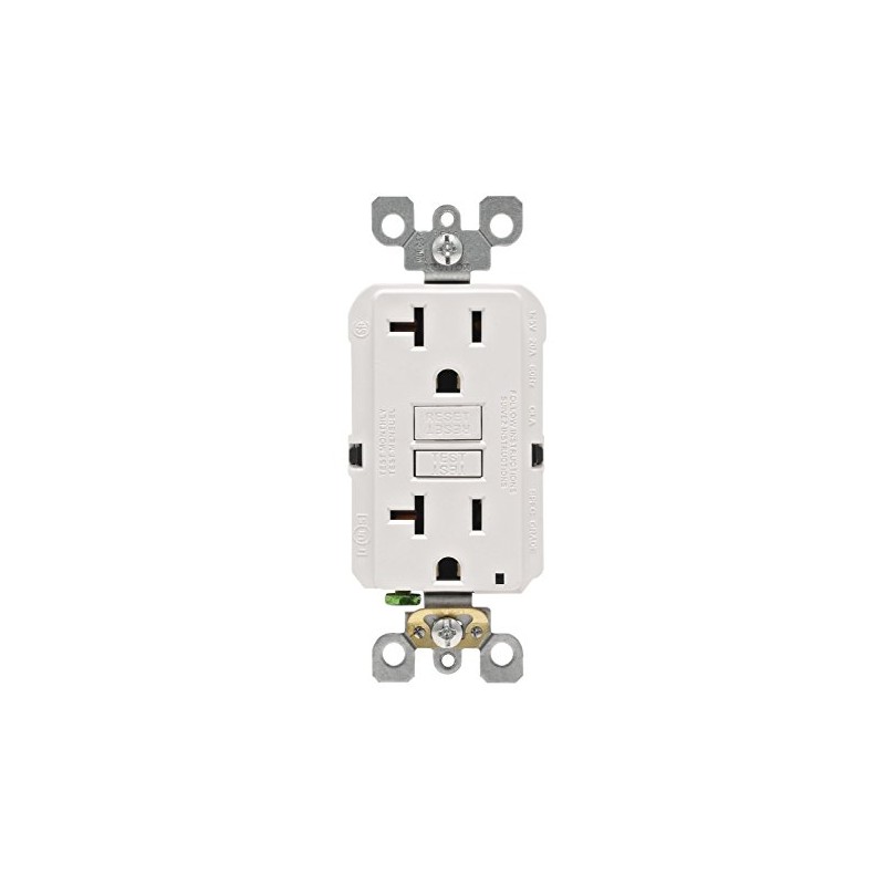 Leviton Self-Test SmartlockPro Slim GFCI Non-Tamper-Resistant Receptacle with LED Indicator
