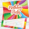 Olivia Samuel 20 x Children's Bright Unisex Birthday Party Invitations.