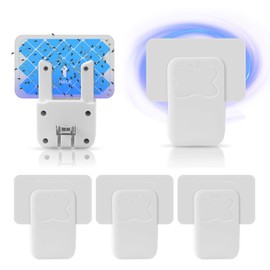 PIMAG Fruit Fly Traps for Indoors, (4 Device + 12 Refills), Flying Insect Trap for Gnats, Flies, Moths, Gnat Killer Plug-in Light Bug Zapper Indoor, Gnat Traps for House Indoor