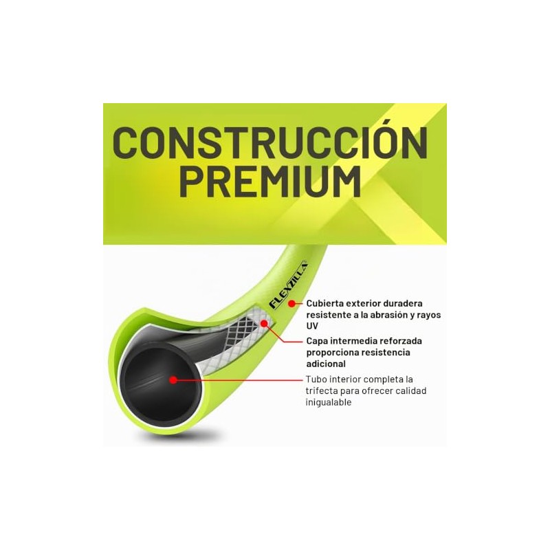 Flexzilla - Manguera de jardín con empuñadura giratoria, Verde (ZillaGreen