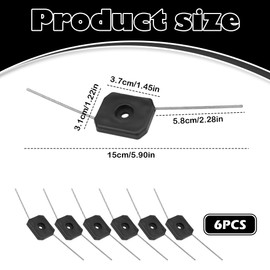 6 Pack 150mm String Trimmer Heads, Lightweight Replacement Trimmer Line Heads for Electric Grass Trimmers, for Gardens, Lawns & Crops