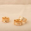 GNIRTSI Gold Lava Ring for Women Wave Line Diamond Cubic