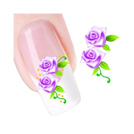 Generic Water Transfer Flowers Nail Art Stickers Decals Daisy Rose Sunflower DIY Xf1172 Nail Wraps Art Stickers Manicure Supplies for Women for Home Nails Full Long Lasting Easy Apply and Remove