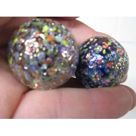 Mega Marble 2 BOULDER 1 3/8 INCH 35MM GLITTERBOMB BY MEGA MARBLES