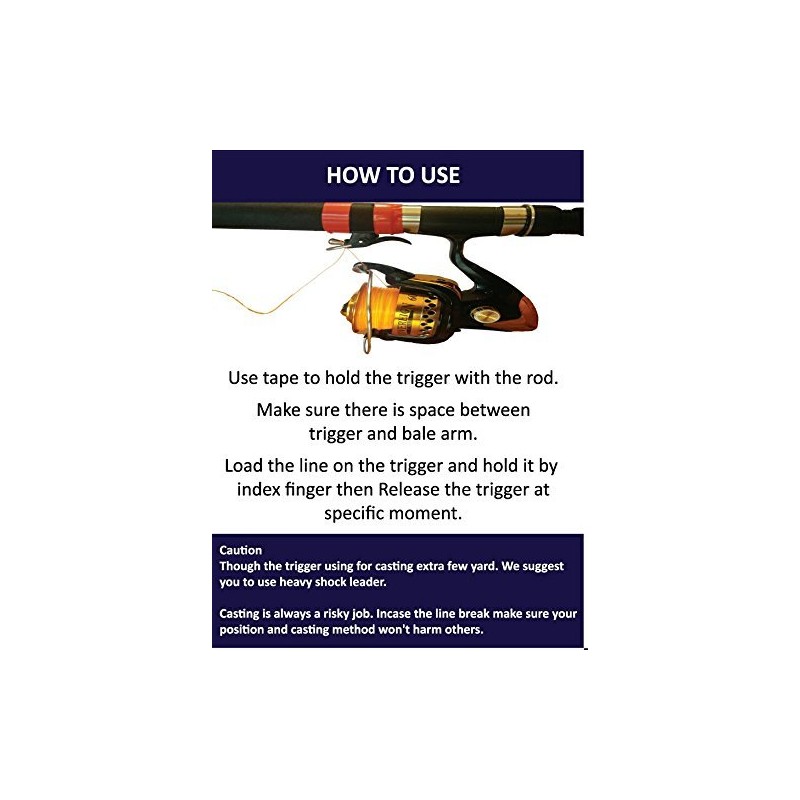 SEA FISHING CASTING TRIGGER/CASTING CANNON/CASTING AID (Black)