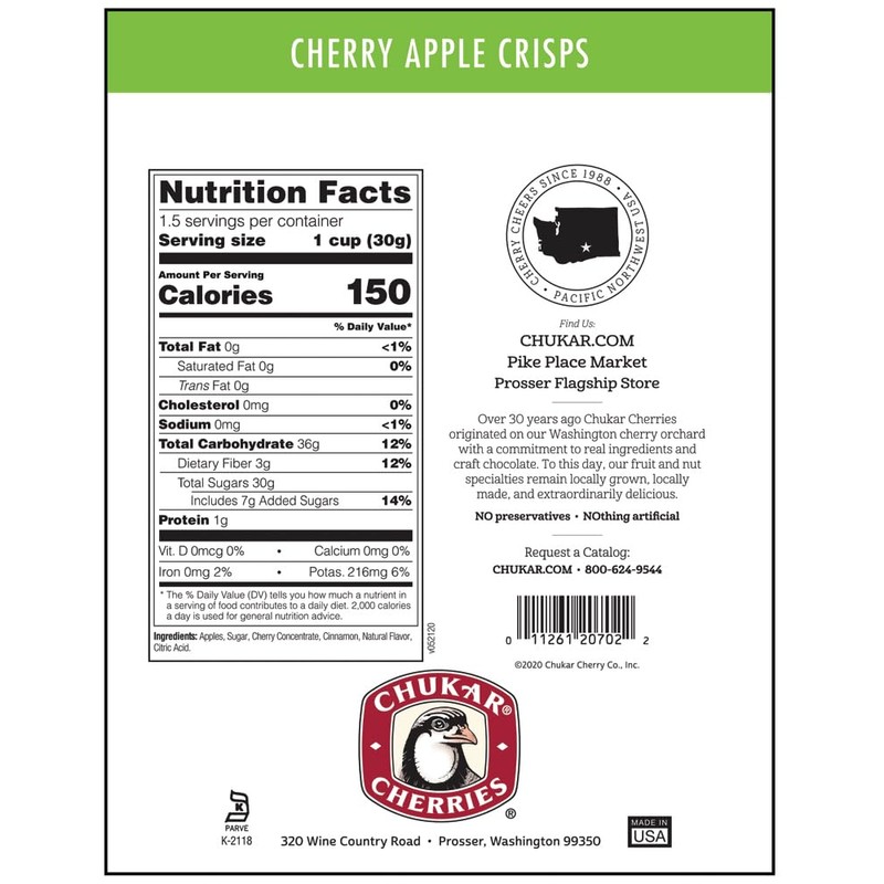 Dried Cherry Apple Crisps – Crunchy Fruit Snack Made with
