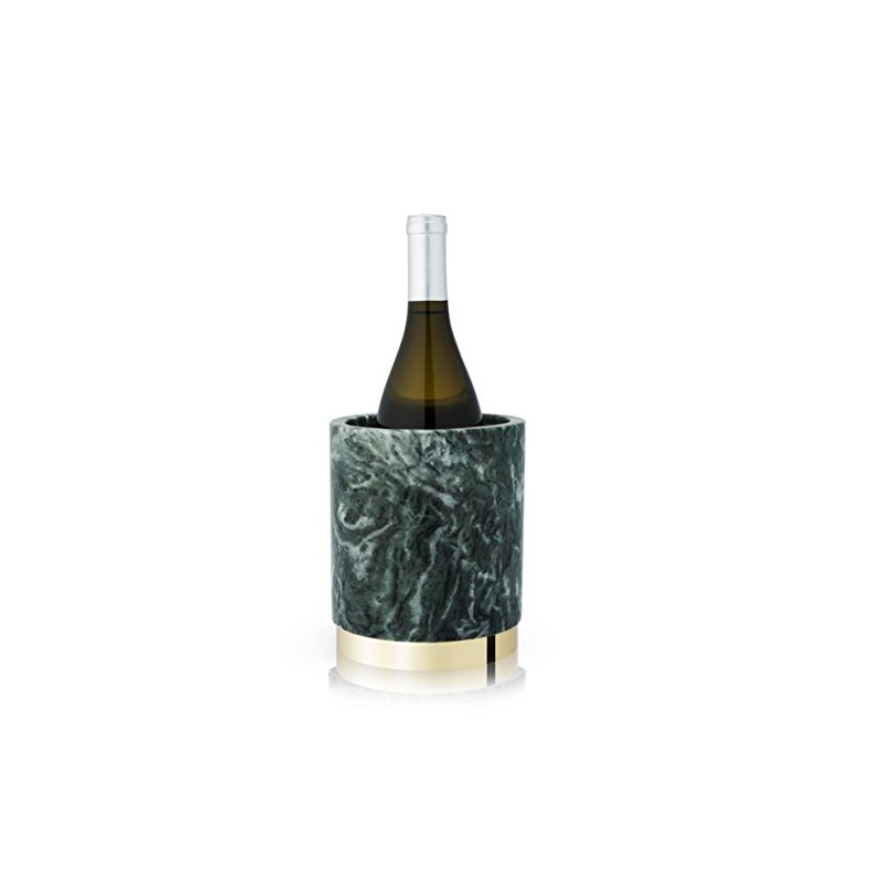 Viski Burke: Emerald & Gold Wine Chiller, Marble
