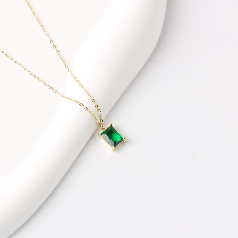SIMPLÍ BASIC 925 Sterling Silver Emerald Cut Necklace | 8mm