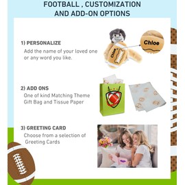 DolliBu Squirrel Monkey Stuffed Animal with Football Plush - Soft Plush Huggable Squirrel Monkey, Adorable Playtime Plush Toy, Cute Wildlife GIF for Kids, Adults - 12.5 Inch