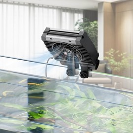 Pawfly Aquarium Chiller Fan, Quiet Fish Tank Cooler with Adjustable Speed and Timer, Terrarium Cooling Fan for Freshwater and Saltwater Tanks
