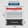 Fits 30x10 Duct Opening | Aluminum Return Air Grille by