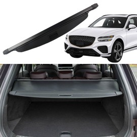 Liizoo Cargo Cover for 2024 Genesis GV70 2022 2023 2025 Trunk Cover Rear Trunk Security Cover Shielding Shade Car Accessories, Black
