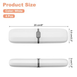 uxcell 4pcs Travel Toothbrush Case White Portable Toothbrush Holder Plastic Toothbrush Organizer Storage Container Covers for Home Travel Business Camping