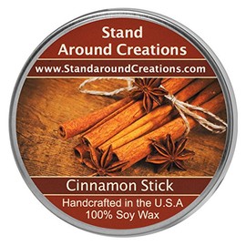 Premium 100% Soy Tureen Candle - 3 oz. -Cinnamon Stick: A Full Bodied Scent of Rich Spicy Cinnamon. Made w/Natural Essential Oils, Cinnamon, Clove, Cinnamon Bark.