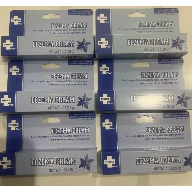 Thera PLUS 6 Packs Hydrocortisone Cream 1% Thera PLUS Eczema