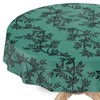 Tischdecke abwaschbar Wachstuch Wachstuchtischdecke Rund 140cm Schnittkante Chika Grün Gartentischdecke
