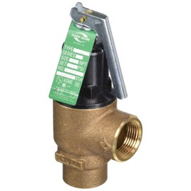 Cash Acme 3/4 Inch F-82 Relief Valve with Lever Set at 125 PSI, Bronze Plumbing Fitting, 23341-0125