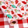 Merture Reversible Christmas Wrapping Paper Roll - Mini Roll -