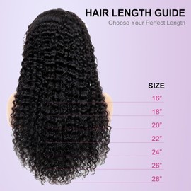 Smilenice Water Wave Human Hair Wig For Black Women, 13x6 HD Lace Front Wigs 180 Density, Curly Wig Pre Plucked With Baby Hair, Brazilian Glueless Wig Human Hair 18 Inch