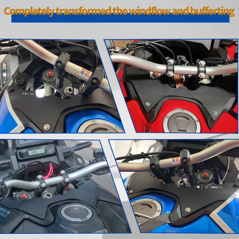 SHINKXMT Motorcycle Fork Shield Wind Deflectors Forkshield Shock Proof Cockpit