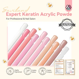SAVILAND Acrylic Powder Set: Keratin Acrylic Nail Powder 10 Jars Clear/Pink/Nudes Acrylic Powder Ultra Fine Powder Nail Extension 3D Nail Art Quick Dry Acrylic Nails Design Professional Salon 10g/Jar